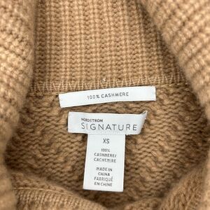 Nordstrom Signature Cashmere Turtleneck Sweater - Tan